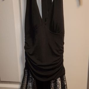 halter dress handkerchief bottom